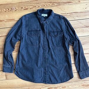 Madewell Denim Shirt, Black Size L
